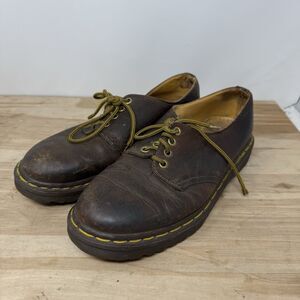 Dr Doc Martens 1561 Brown Leather Oxford Shoes Made In England Men UK 8 US 9